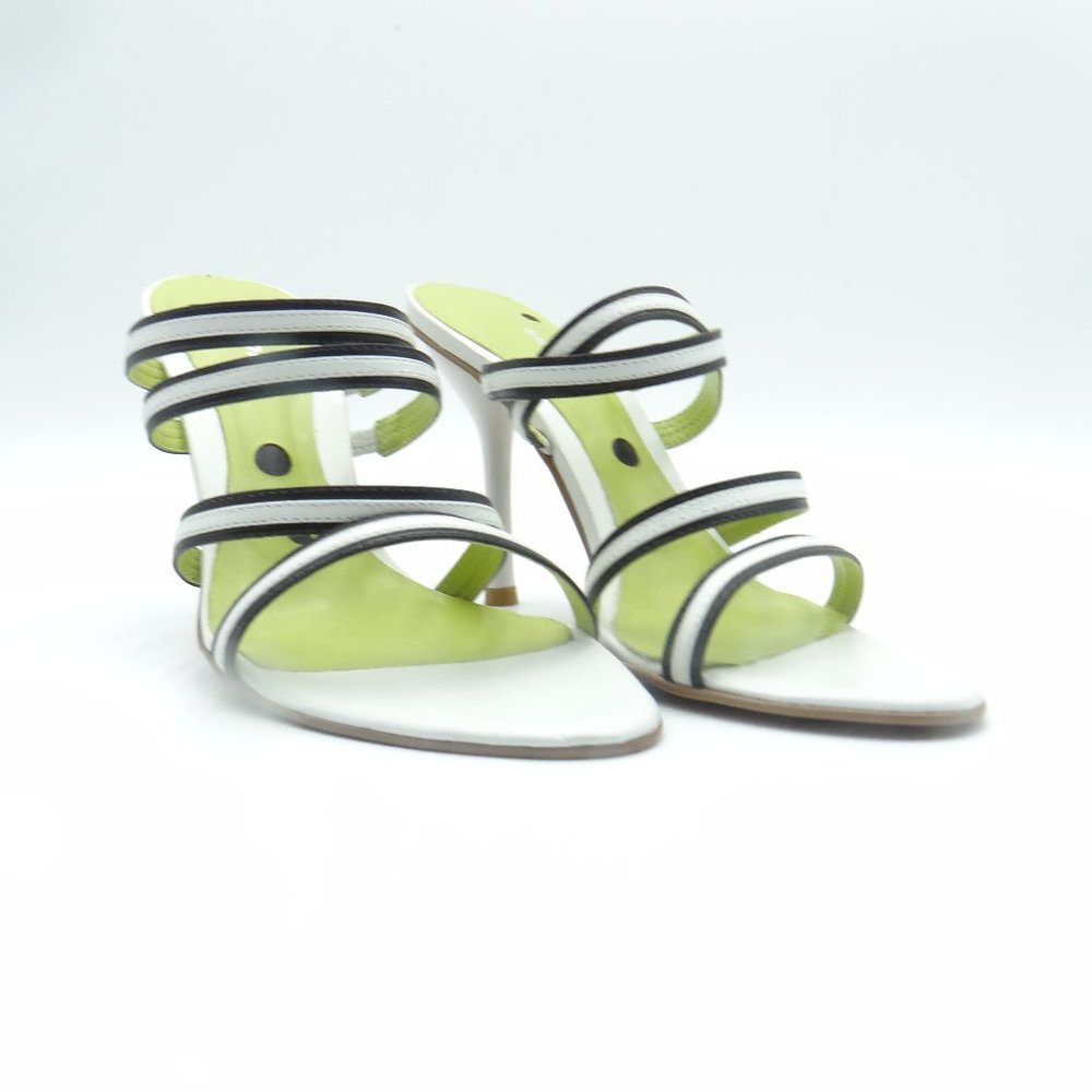 Bronx Erin Black/White High Heel Sandal  Size 8